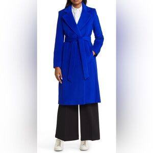 🆕 Sam Edelman Women's Royal Blue Long Wool Coat